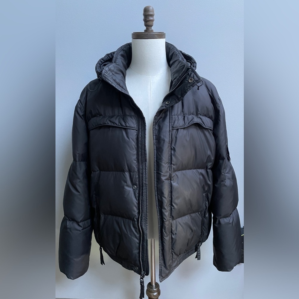 Andrew Marc Black XXL Men’s Puffer Jacket with Hood